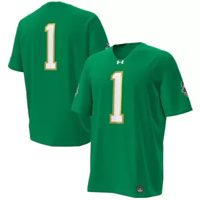 NCAA #1 Kelly Notre Dame Fighting Irish Wear Football Twill Replica Jersey by Under Armour