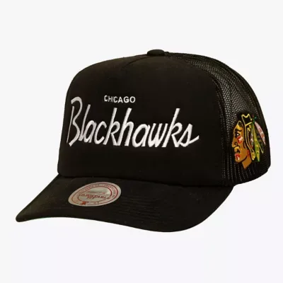 NHL Chicago Blackhawks Head Coach Trucker Adjustable Hat by Mitchell & Ness