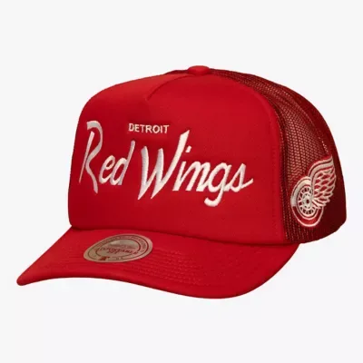 NHL Detroit Wings Head Coach Trucker Adjustable Hat by Mitchell & Ness