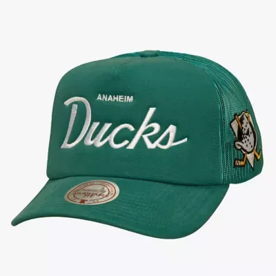 NHL Anaheim Ducks Head Coach Trucker Adjustable Hat by Mitchell & Ness