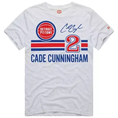 NBA Cade Cunningham Detroit Pistons Jersey Remix Tri-Blend T-Shirt by Homage