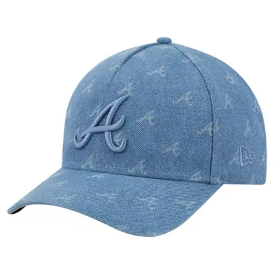 MLB Atlanta Braves A-Frame 9FORTY Adjustable Hat - Denim by New Era