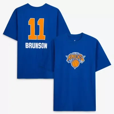 NBA Jalen Brunson New York Knicks Name & Number T-Shirt by Fanatics