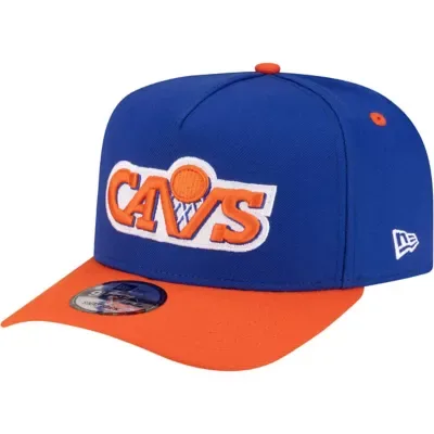 NBA Blue/Orange Cleveland Cavaliers 80s Throwback A-Frame 9FIFTY Snapback Hat