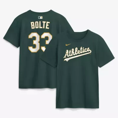 Oakland Athletics MLB Henry Bolte Athletics Home Name & Number T-Shirt by Nike