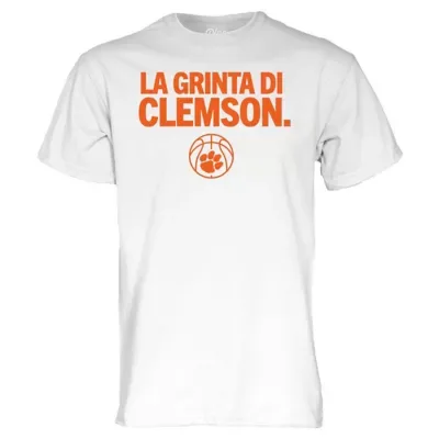 NCAA Clemson Tigers Basketball in Italy T-Shirt by Blue 84