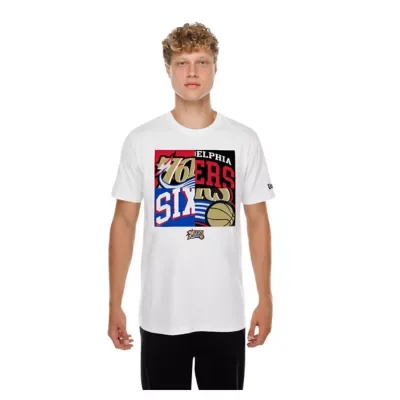 NBA Philadelphia 76ers Block Logo T-Shirt by New Era