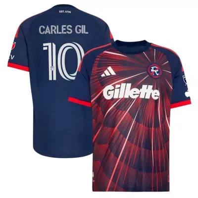 MLS Carles Gil New England Revolution 2026 Independence Day On-Field Authentic Patch Jersey by adidas