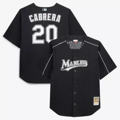 MLB Miguel Cabrera Miami Marlins Cooperstown Mesh Batting Practice Jersey by Mitchell & Ness