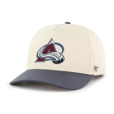 NHL Cream/Navy Colorado Avalanche Logo Hitch Adjustable Hat by 47