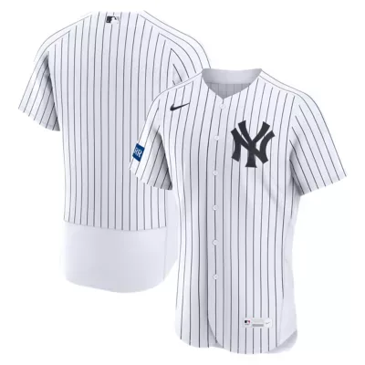 MLB New York Yankees Home Sponsor Patch Authentic Jersey by Nike