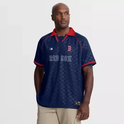 Boston Red Sox MLB Boston Sox Homerun Raglan V-Neck Polo by Fanatics