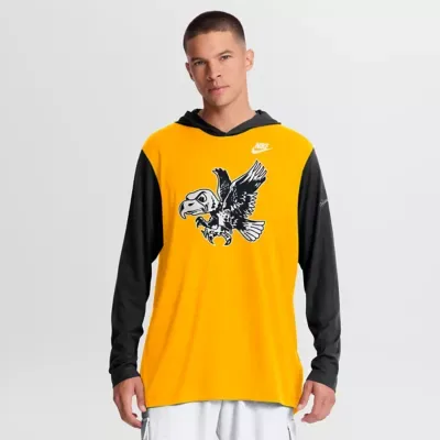 NCAA Iowa Hawkeyes Campus Legacy Tri-Blend Long Sleeve Hooded T-Shirt by Nike