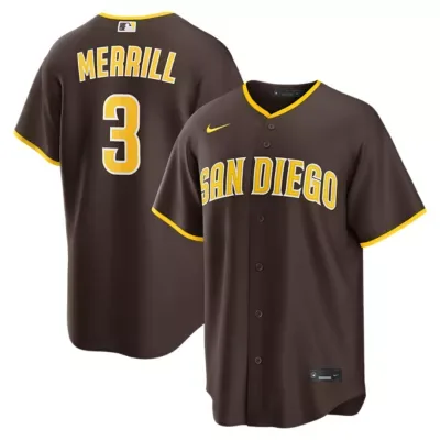 MLB Jackson Merrill San Diego Padres Road Replica Jersey by Nike