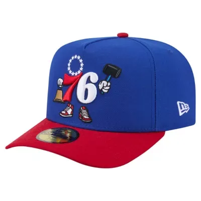 NBA Philadelphia 76ers Injection Cartoon Logo A-Frame 59FIFTY Fitted Hat by New Era