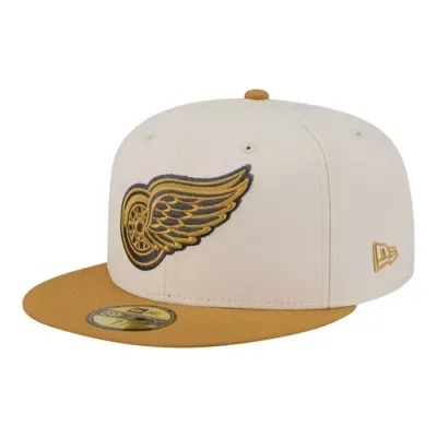 NHL Cream/Tan Detroit Wings Colorpack Two-Tone 59FIFTY Fitted Hat by New Era