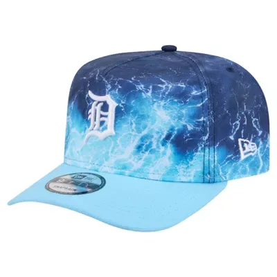 MLB Light Detroit Tigers Deep Water Pre-Curved 9FIFTY A-Frame Snapback Hat by New Era