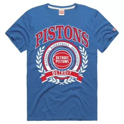 NBA Detroit Pistons Crest Tri-Blend T-Shirt by Homage