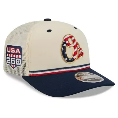 MLB Baltimore Orioles USA 250 Fourth of July 9SEVENTY Adjustable Trucker Hat by New Era