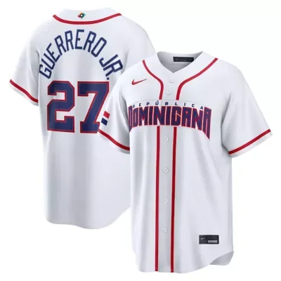 World Baseball Nike Vladimir Guerrero Jr. Dominican Republic Baseball 2026 World Baseball Classic Home Stadium Jersey by Nike