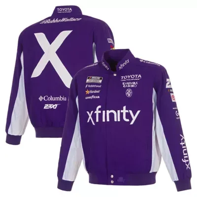 Nascar Bubba Wallace 2026 Xfinity Full-Snap Twill Racing Jacket by JH Design