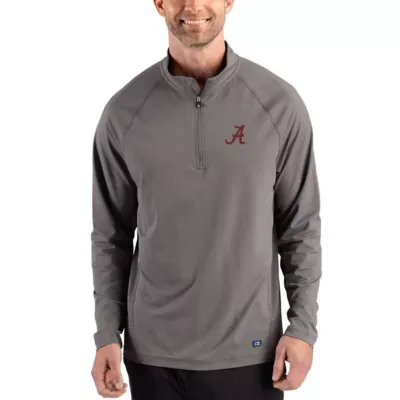 Alabama Crimson Tide NCAA Prospect Recycled Featherlight Stretch Quarter-Zip Top by Cutter & Buck