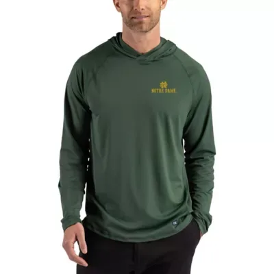 NCAA Notre Dame Fighting Irish Prospect Recycled Featherlight Stretch Hoodie by Cutter & Buck