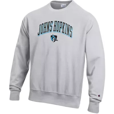 NCAA Johns Hopkins Blue Jays Arch Logo Reverse Weave Crew by Champion