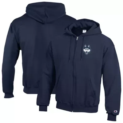 NCAA UConn Huskies Eco Powerblend Full-Zip Hoodie by Champion
