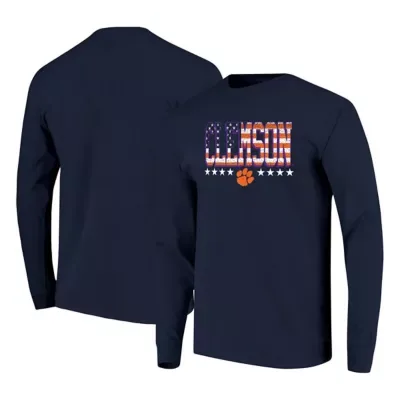 NCAA Clemson Tigers Tall Type Flag Long Sleeve T-Shirt by Image One