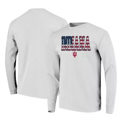 NCAA Indiana Hoosiers Tall Type Flag Long Sleeve T-Shirt by Image One