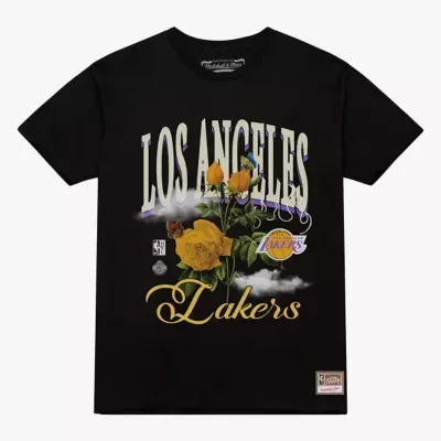 NBA Los Angeles Lakers Floral Graphic T-Shirt by Mitchell & Ness