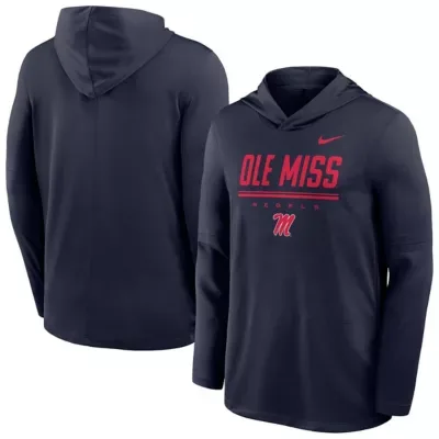 NCAA Ole Miss Rebels 2026 Sideline Dri-FIT Lightweight Hooded Top by Nike