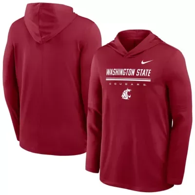 NCAA Washington State Cougars 2026 Sideline Dri-FIT Lightweight Hooded Top by Nike