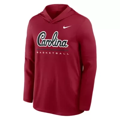 NCAA South Carolina Gamecocks 2026 Sideline Dri-FIT Long Sleeve Basketball Hoodie T-Shirt by Nike