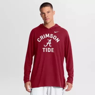 Alabama Crimson Tide NCAA Alabama Tide Primetime Arch Tri-Blend Dri-FIT Long Sleeve Hooded T-Shirt by Nike