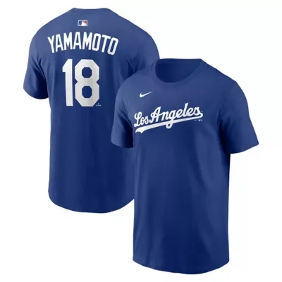 MLB Yoshinobu Yamamoto Los Angeles Dodgers Name & Number T-Shirt by Nike