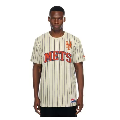 MLB New York Mets Throwback Meshback Pinstripe T-Shirt