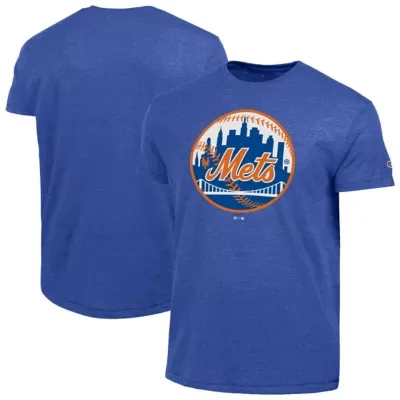 MLB New York Mets Cooperstown Logo Tri-Blend T-Shirt by Champion