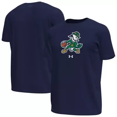 NCAA Notre Dame Fighting Irish Basketball Leprechaun Tech Stretch T-Shirt by Under Armour
