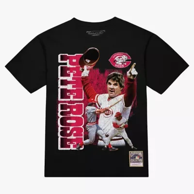 MLB Pete Rose Cincinnati Reds Legendary Collage Player T-Shirt by Mitchell & Ness