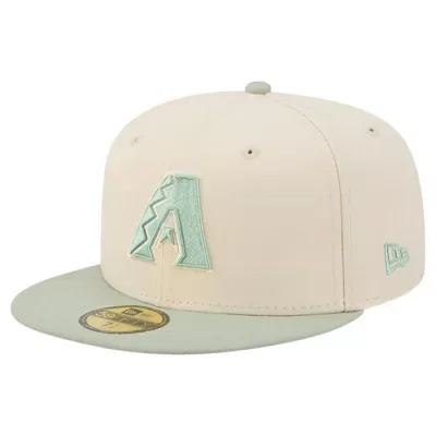 MLB Cream/Green Arizona Diamondbacks Color Pack 59FIFTY Fitted Hat by New Era