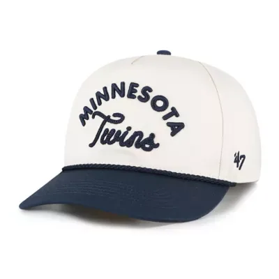 MLB Natural/Navy Minnesota Twins Rope Script Hitch Adjustable Hat by 47