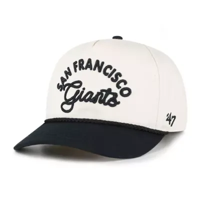 MLB Natural/Black San Francisco Giants Rope Script Hitch Adjustable Hat by 47