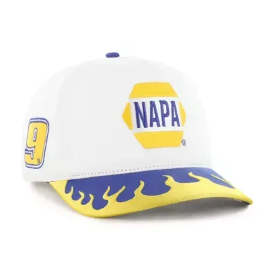 Nascar White/Yellow Chase Elliott Flame Hitch Adjustable Hat by 47