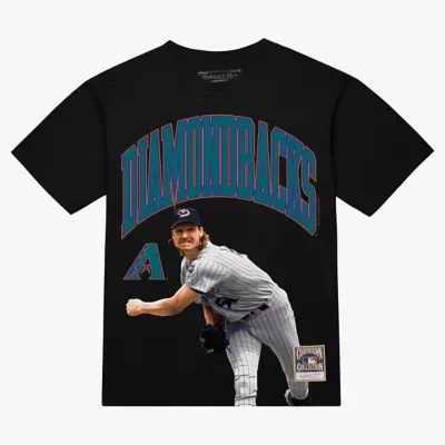 MLB Randy Johnson Arizona Diamondbacks Photo Arch Player Graphic T-Shirt by Mitchell & Ness