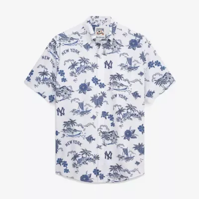 MLB New York Yankees Cooperstown Kekai Performance Button-Down Tri-Blend Shirt by Reyn Spooner