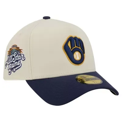 MLB Milwaukee Brewers Chrome A-Frame 59FORTY Fitted Hat by New Era