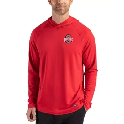 NCAA Ohio State Buckeyes Prospect Recycled Featherlight Stretch Hoodie by Cutter & Buck
