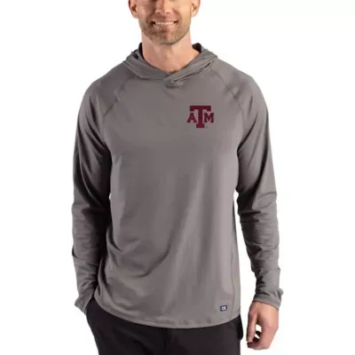 NCAA Texas A&M Aggies Prospect Recycled Featherlight Stretch Hoodie by Cutter & Buck